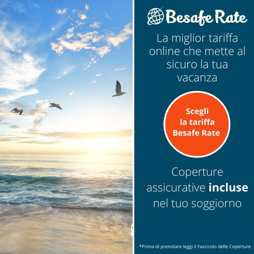 Be safe Rate: the prepaid rate with Beach service and  Insurance included